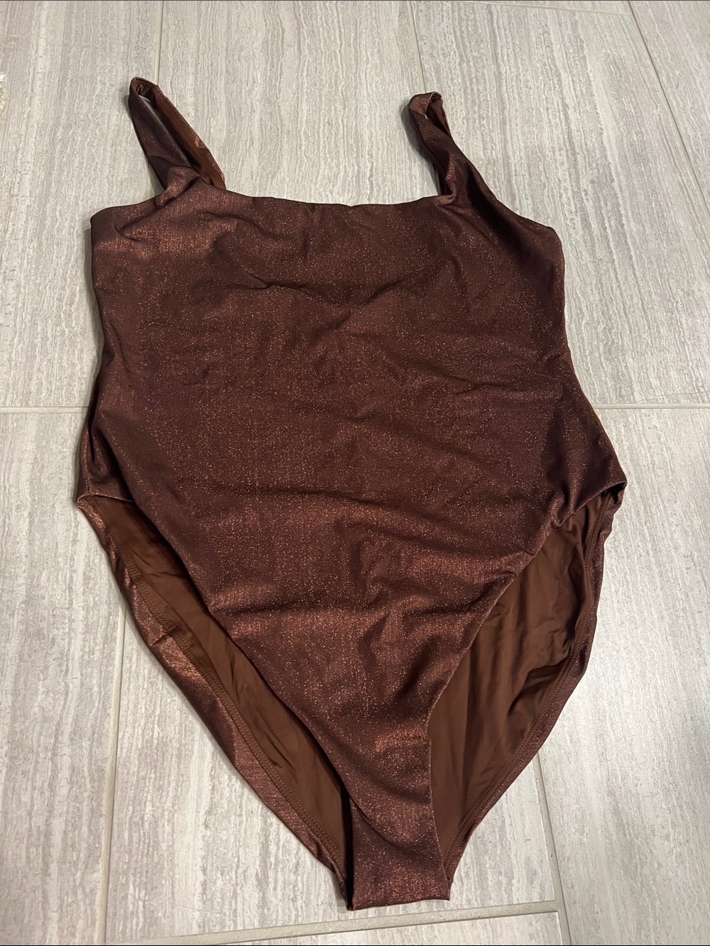 Brand New Nuuds Metallic Brown One-Piece Swimsuit